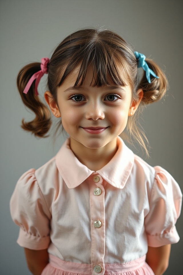 cute colorful pigtails hairstyle