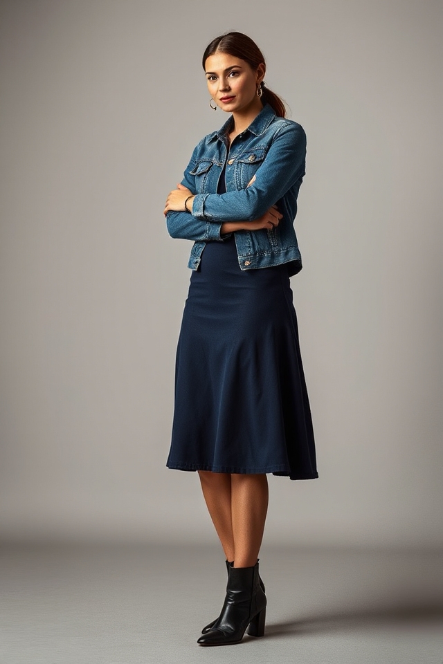 denim jacket with work dress