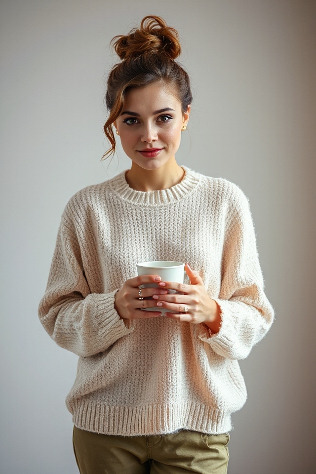 effortless chic messy bun