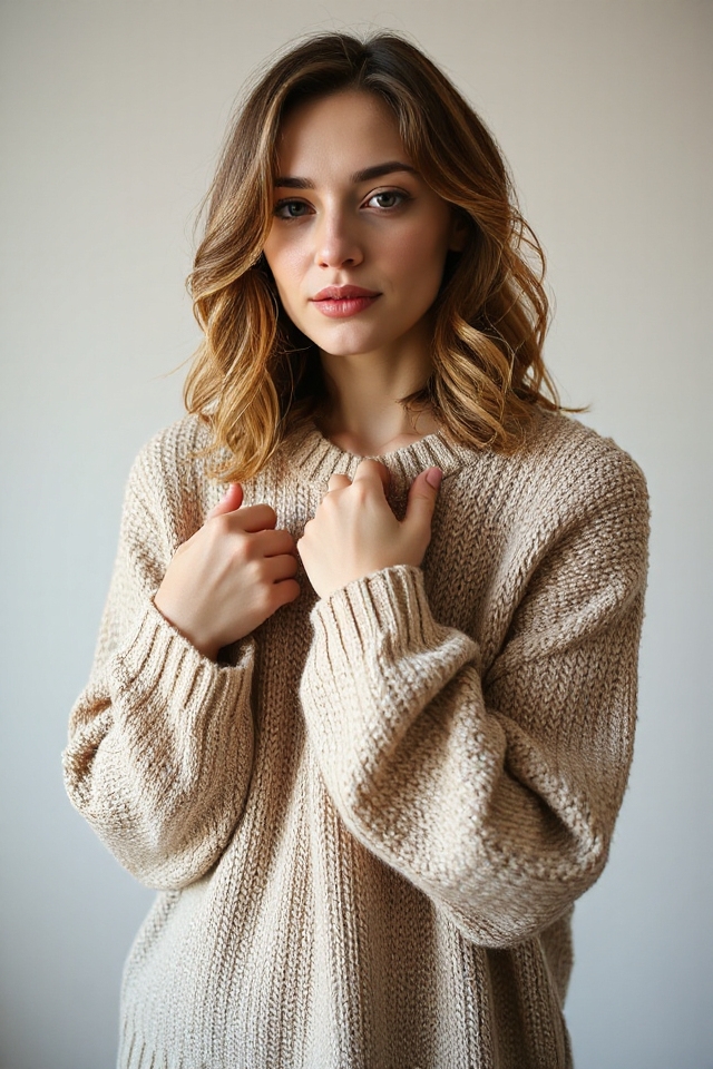 effortless chic wavy hairstyle