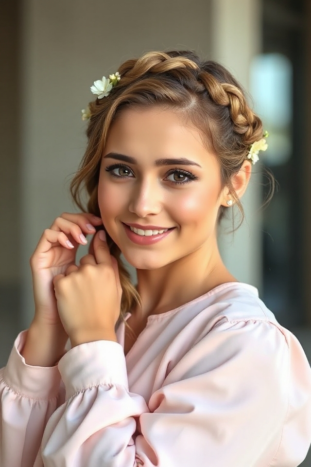 elegant braided crown hairstyle