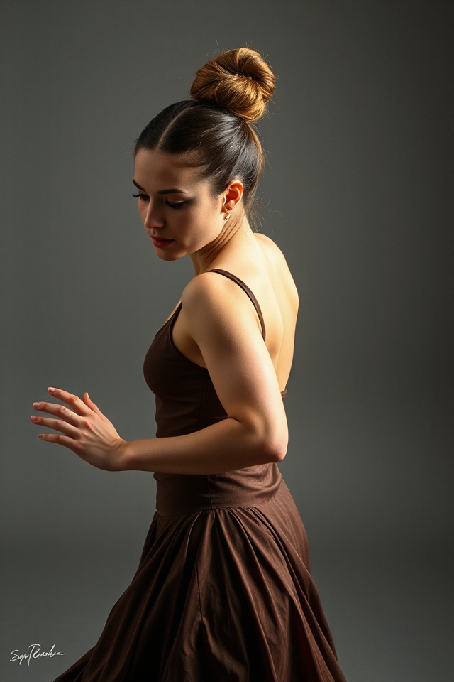 elegant functional dancer s hairstyle