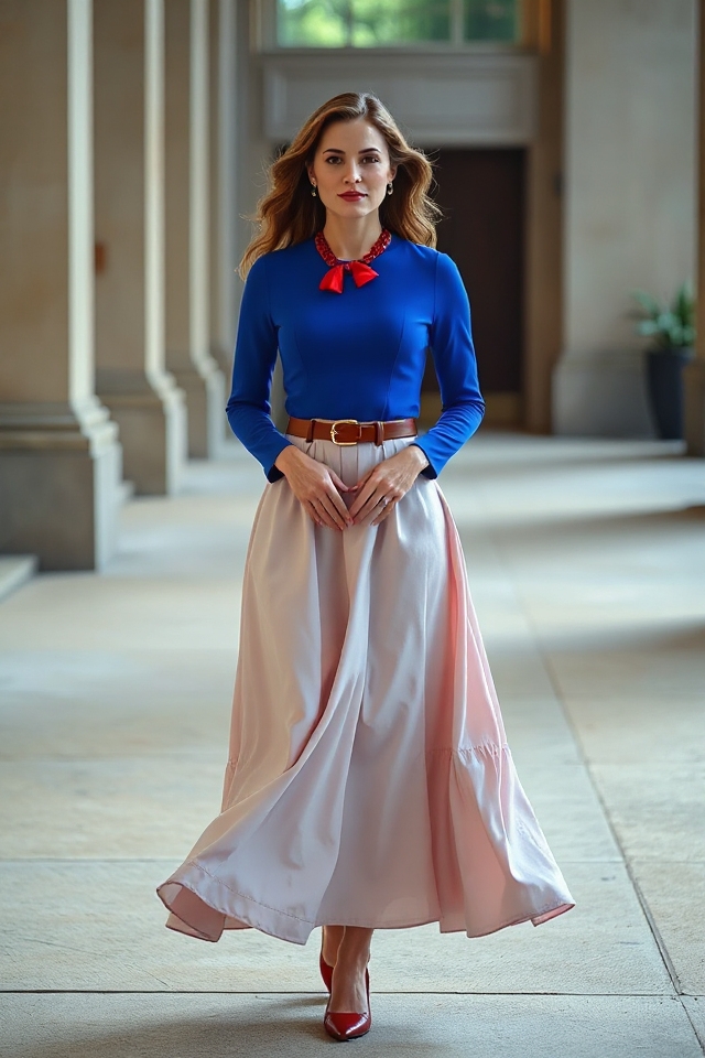 elegant patriotic outfit pairing