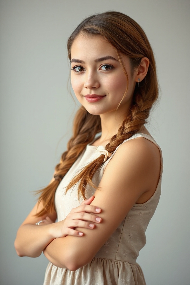 elegant side braid hairstyle