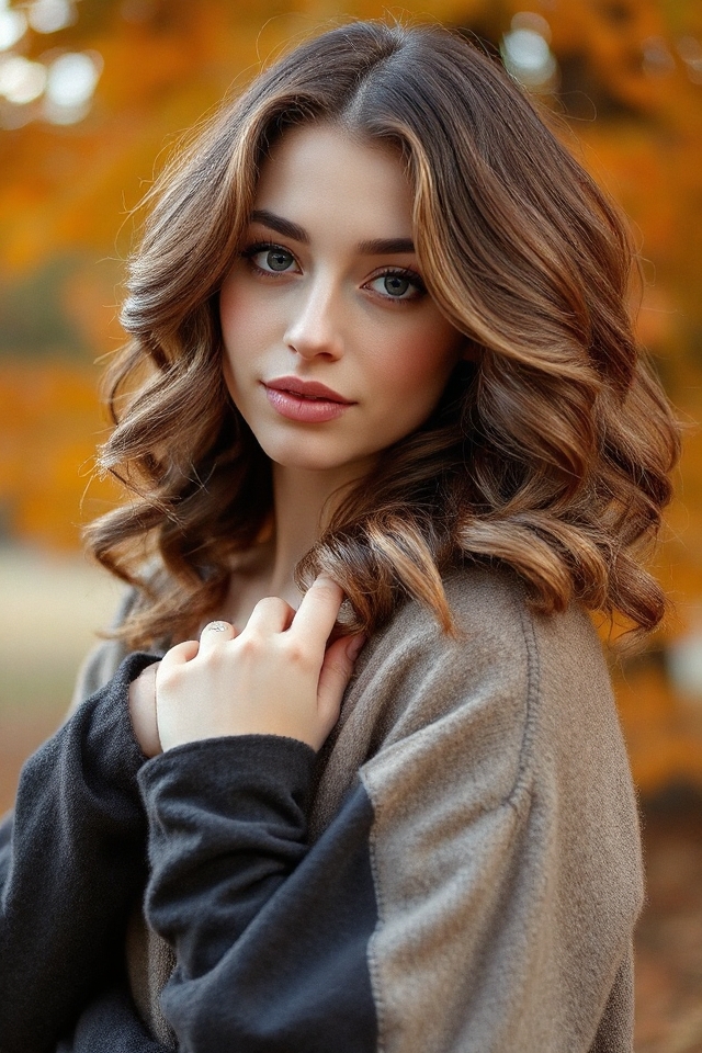 elegant side swept curls