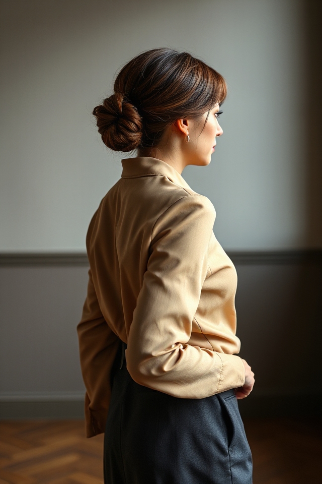 elegant twisted low knot