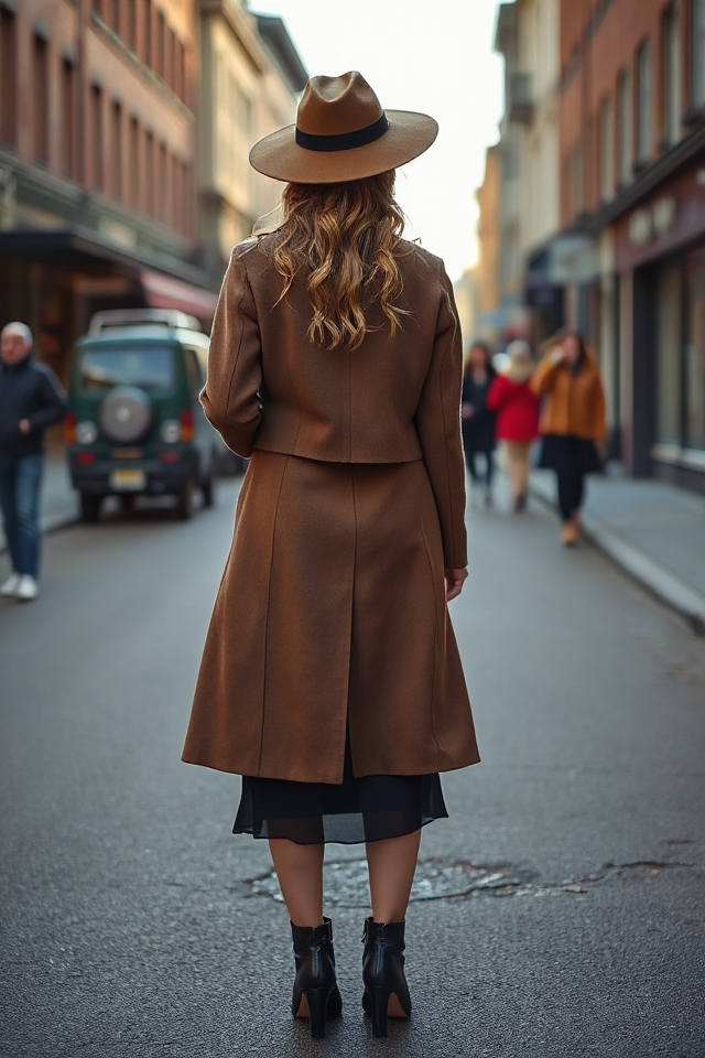 felt hat stylish layering