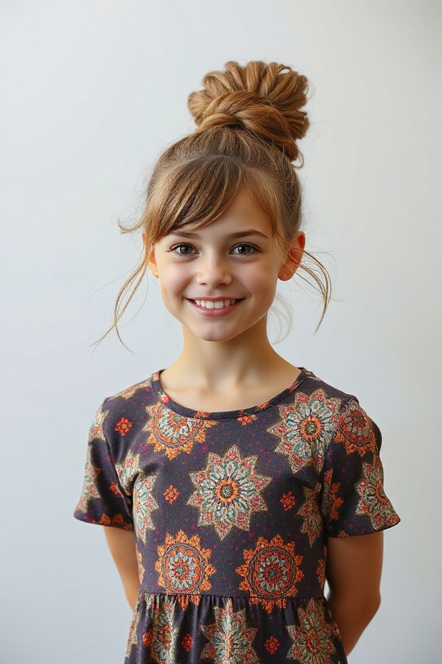 messy bun with twist