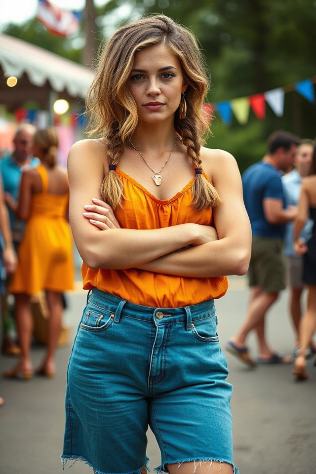 messy relaxed side braid