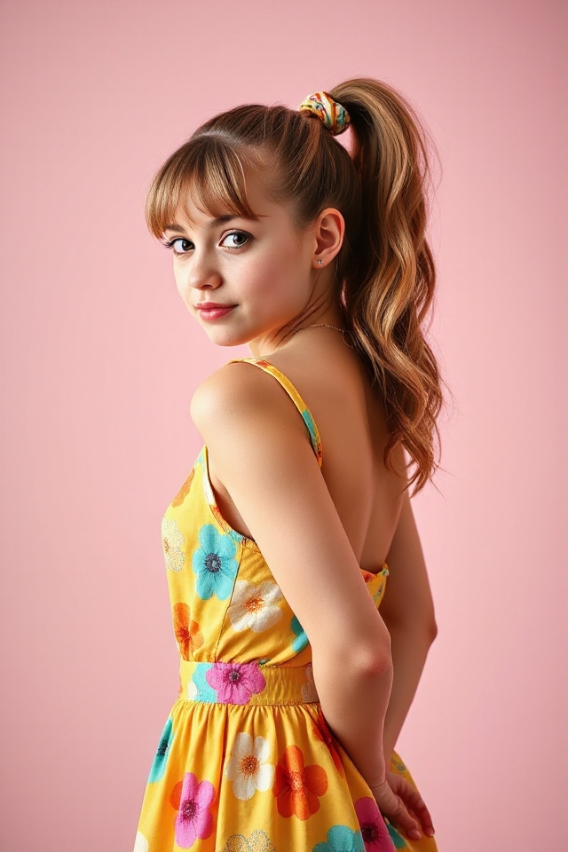 playful high ponytail style