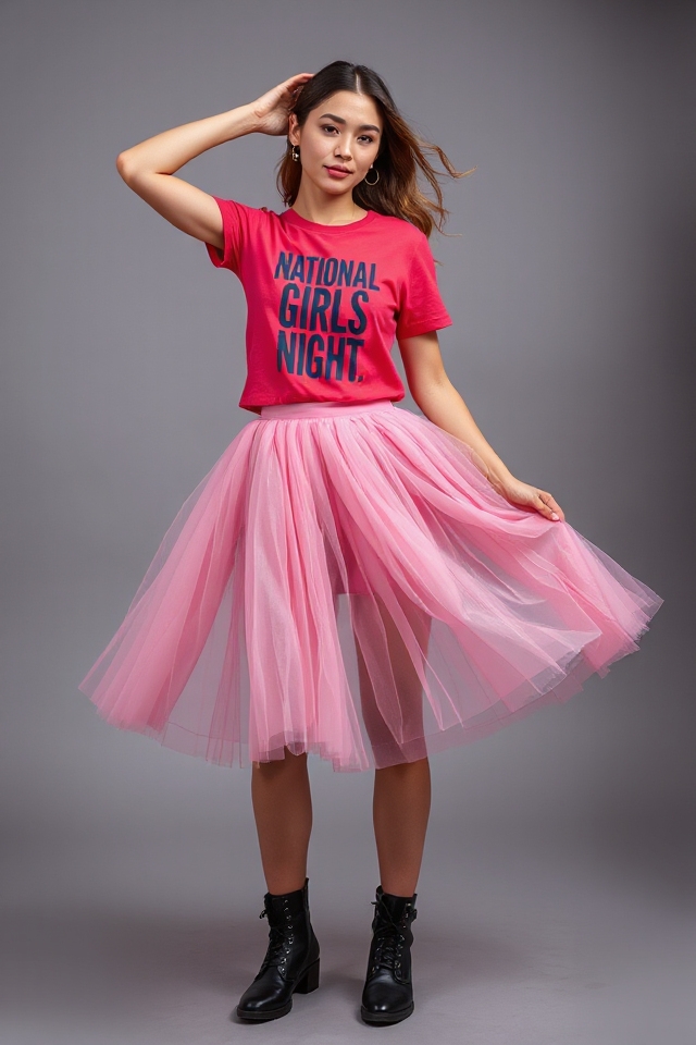 playful tulle skirt outfit