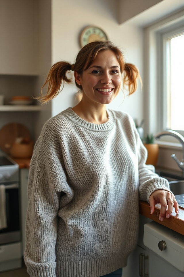 quick playful pigtail hairstyle