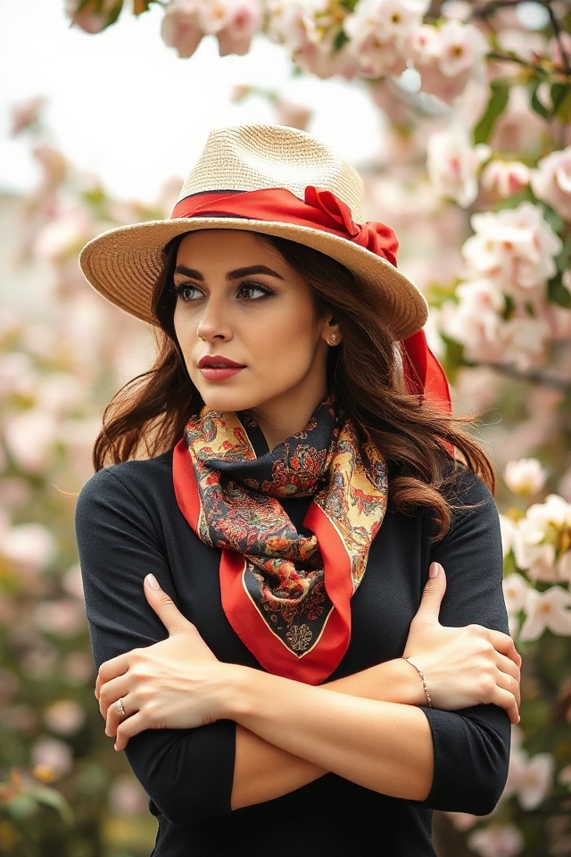 scarf adds chic style