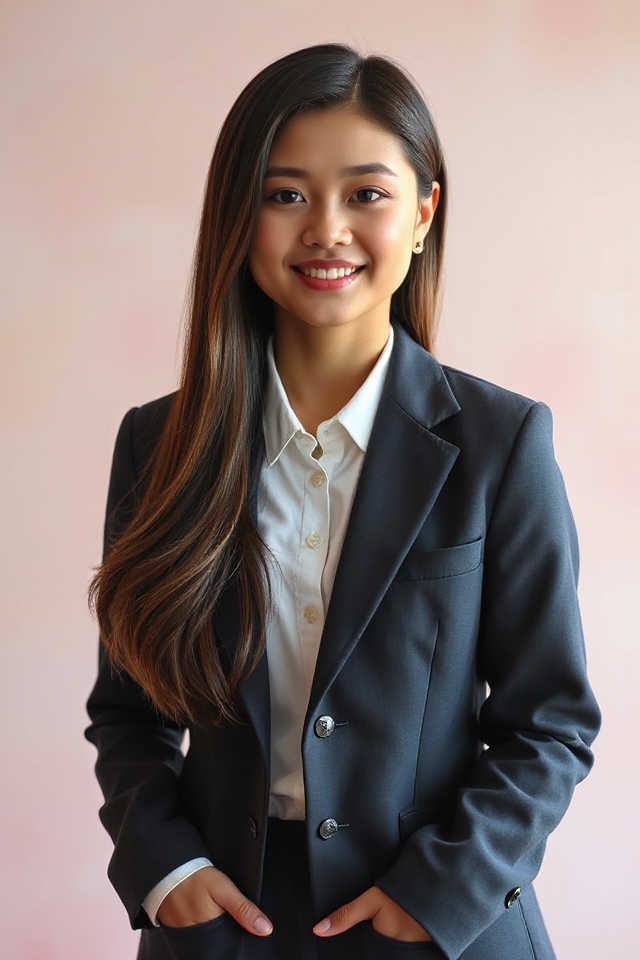 sleek polished hair style