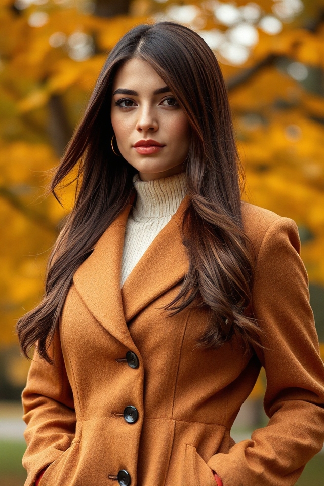 sleek straight polished hairstyle