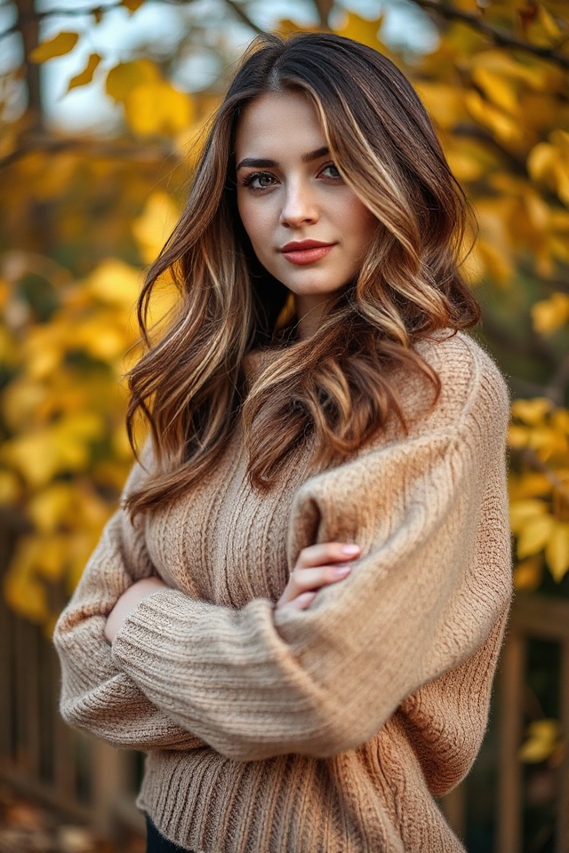 soft warm autumn highlights