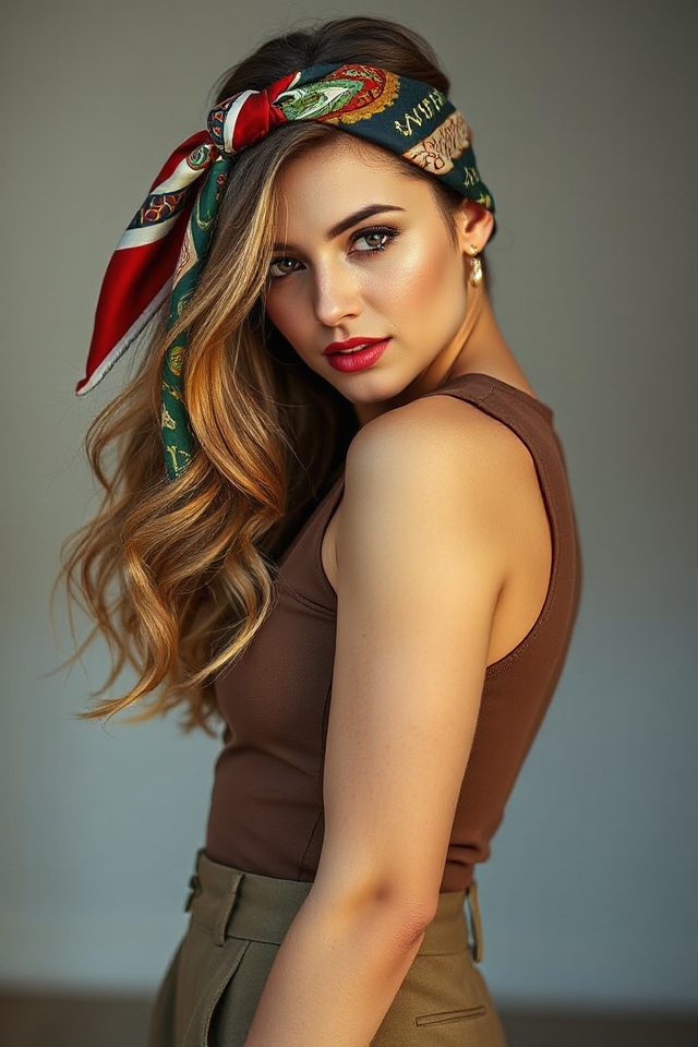 stylish knotted scarf headband