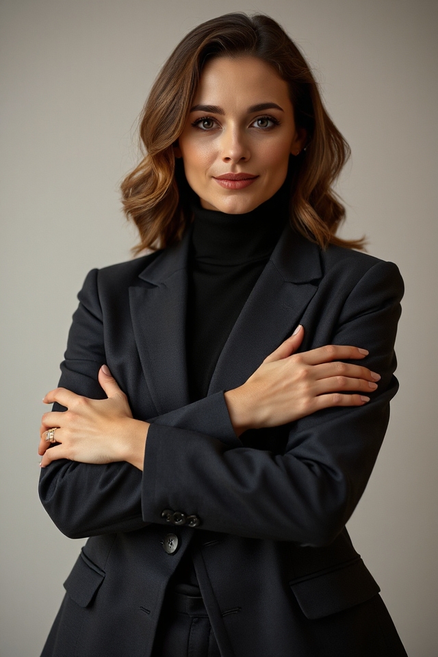 stylish layered work outfit