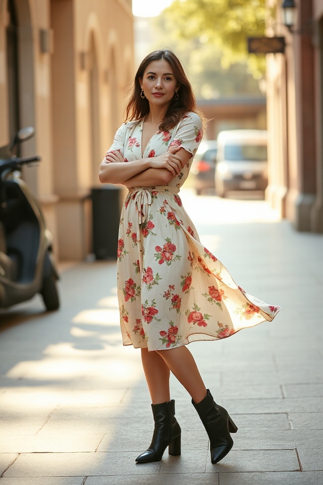 stylish midi dress combination
