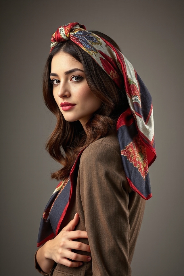 stylish scarf hair accessory