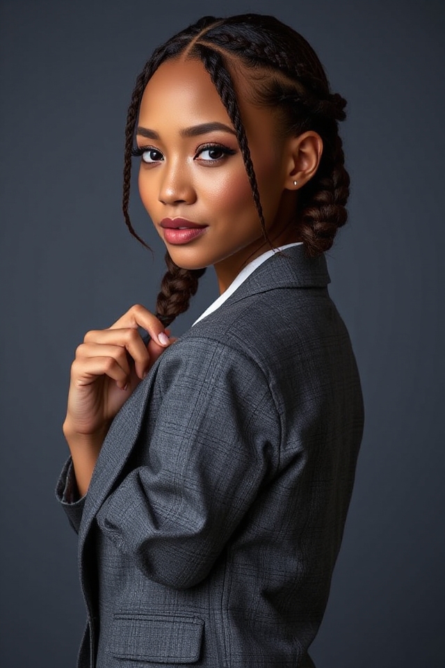 stylish school picture hairstyle