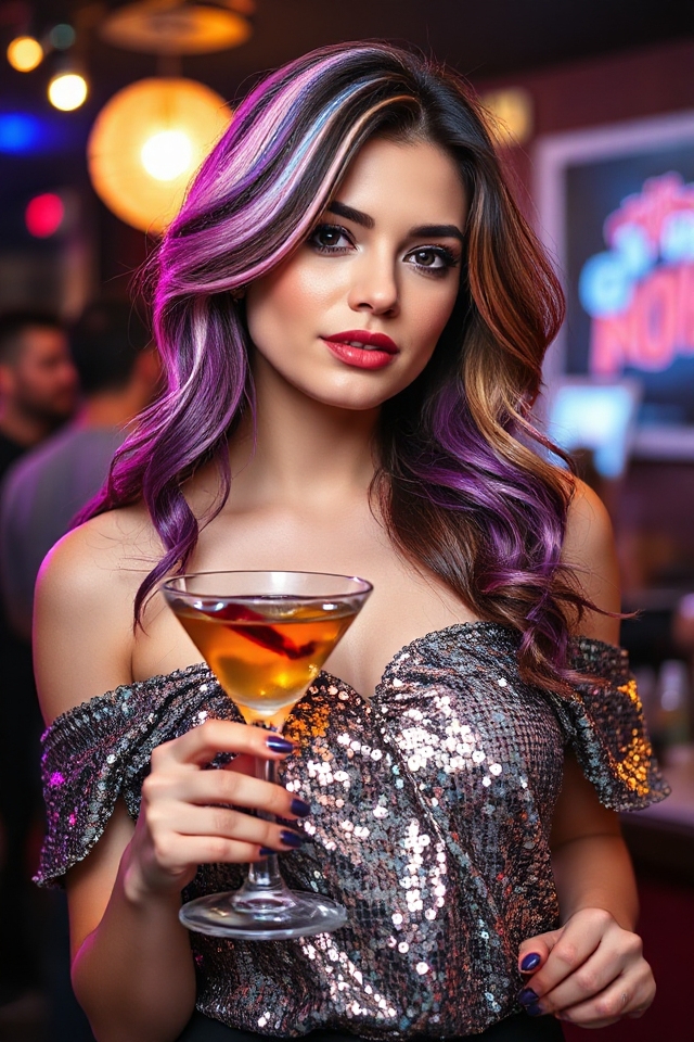 temporary vibrant hair highlights