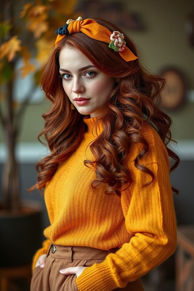 vibrant autumn hair accessories
