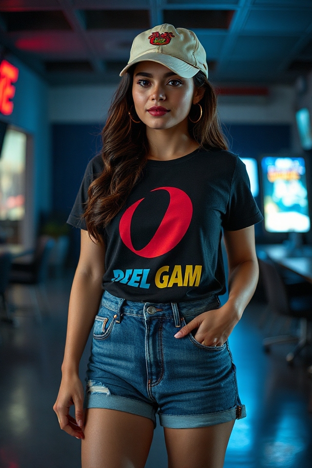vintage gaming style outfit