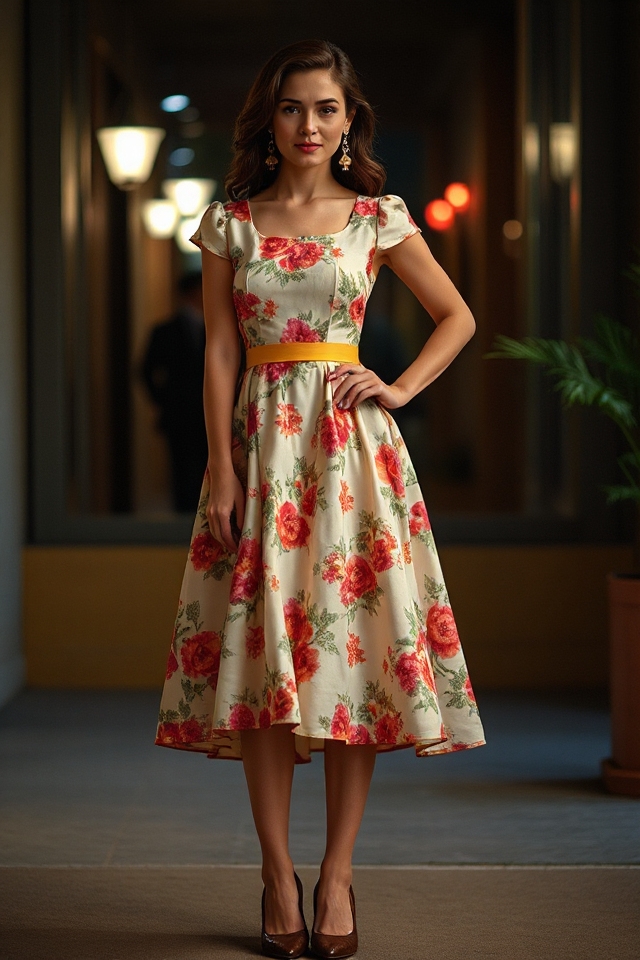 vintage swing dress elegance