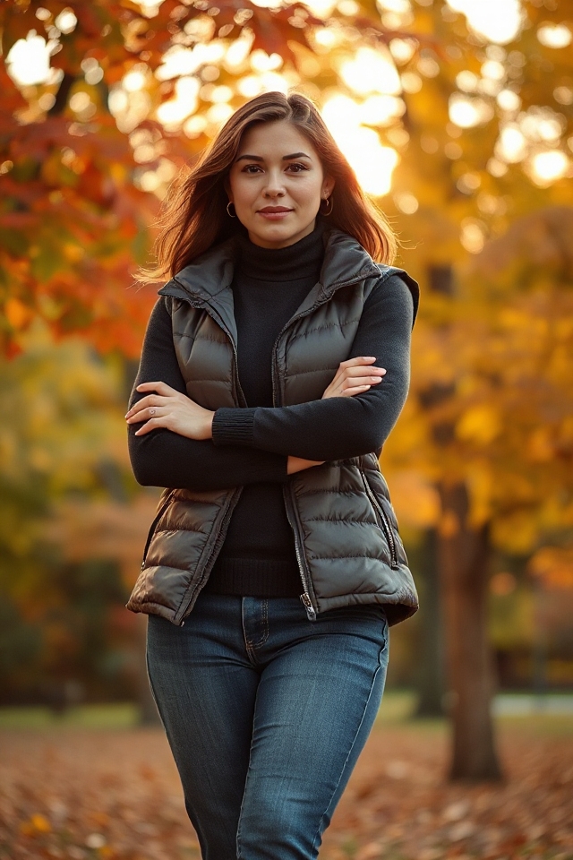 warm stylish autumn layering